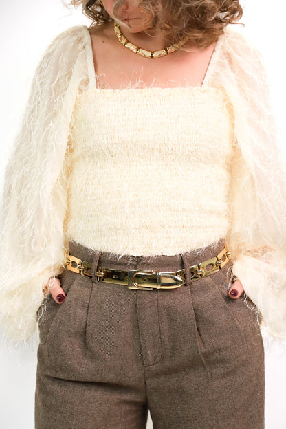 Haut beige BikBok Taille M