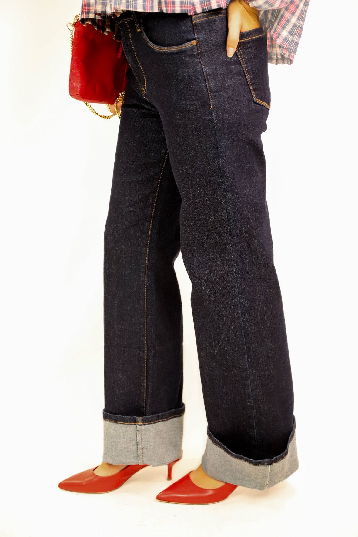 Jean large bleu Nina Carter Taille S - NEUF