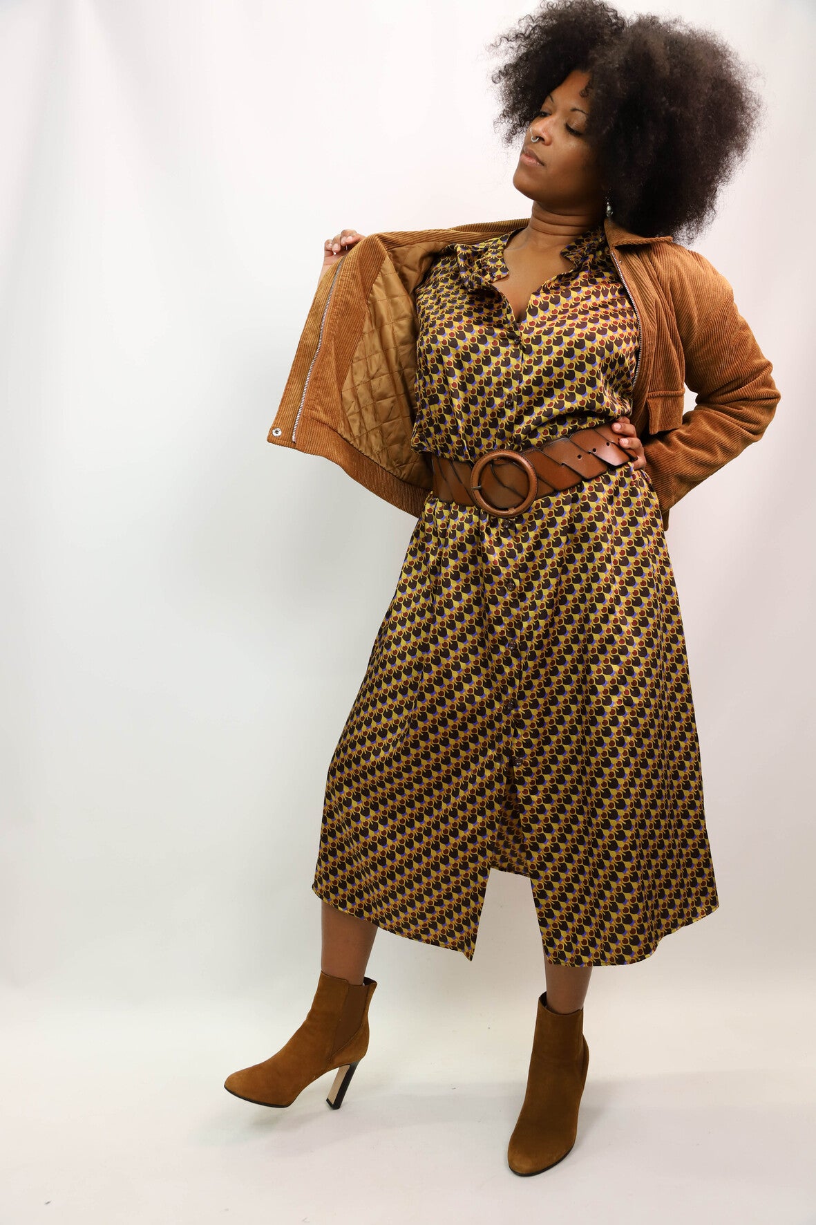 Robe longue à motif Taille M