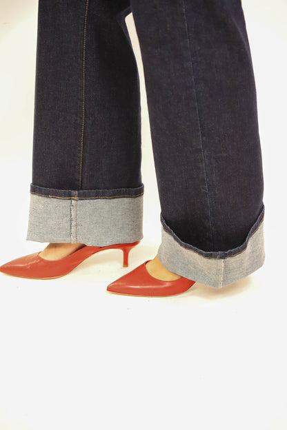 Jean large bleu Nina Carter Taille S - NEUF
