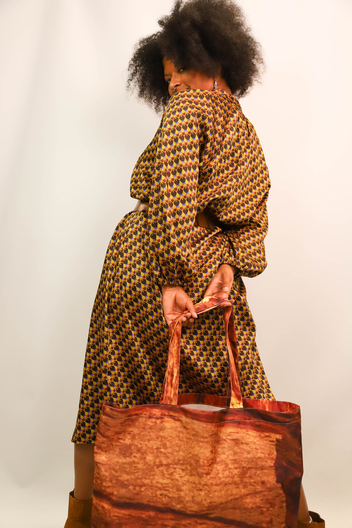 Robe longue à motif Taille M