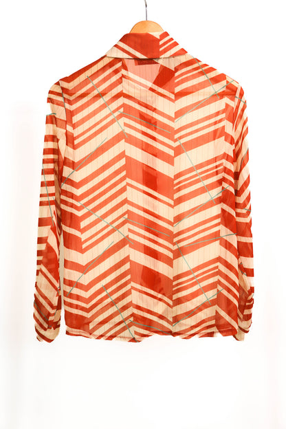 Chemise beige et rouille Culture Sud Taille S/M