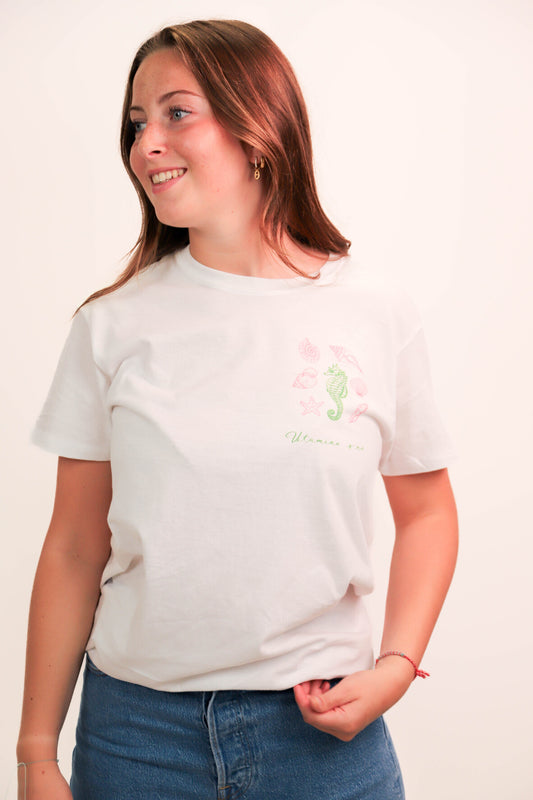 Tee-shirt Fringuette La Ligne - Vitamine Sea hippocampe vert