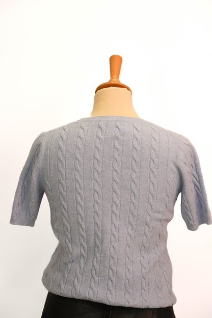 Pull manches courte bleu Uniqlo Taille M