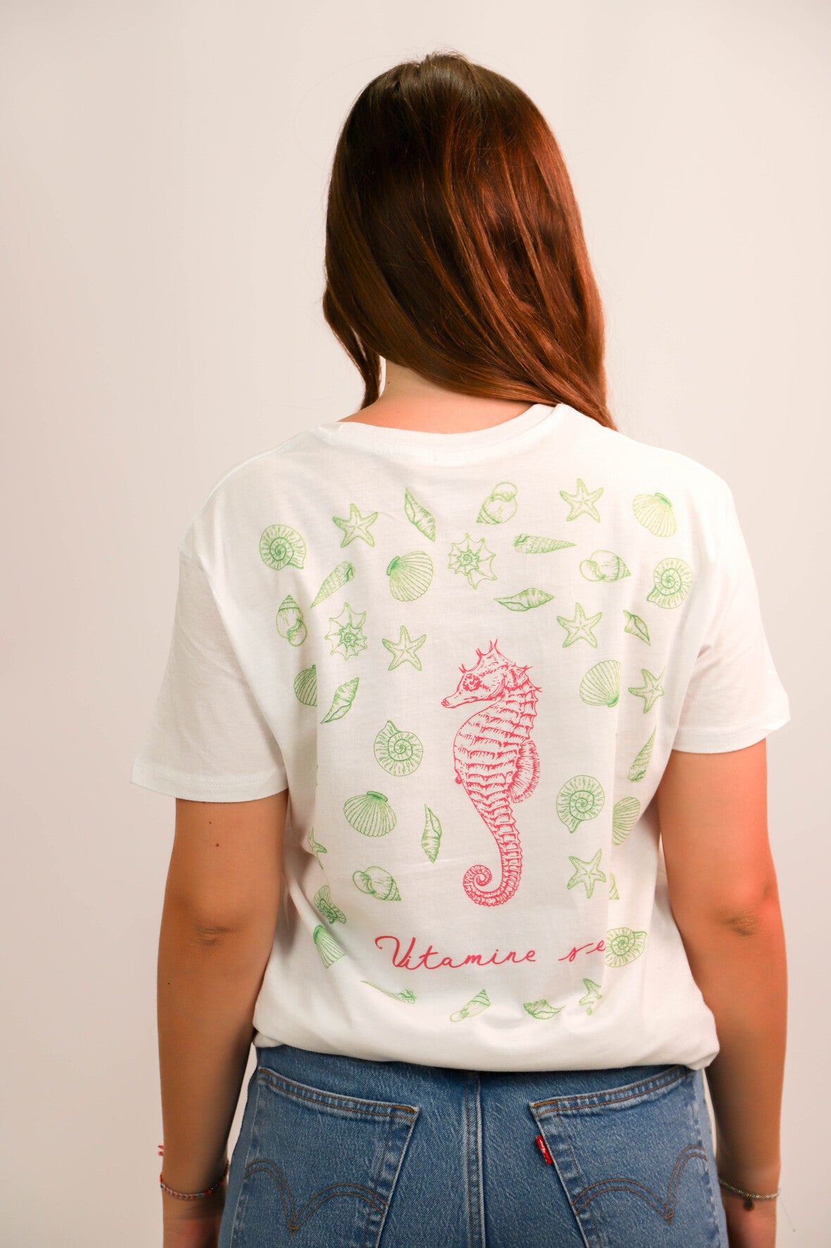 Tee-shirt Fringuette La Ligne - Vitamine Sea hippocampe vert