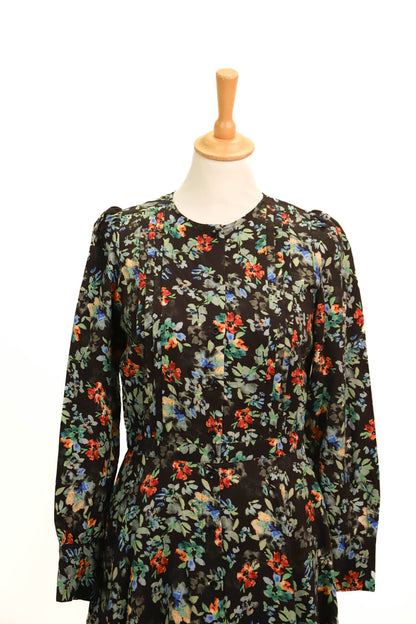 Robe noire fleurie Ekyog Taille XS - NEUF