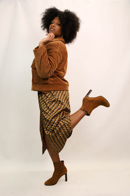 Veste bombers en velours marron Daphnea Taille S