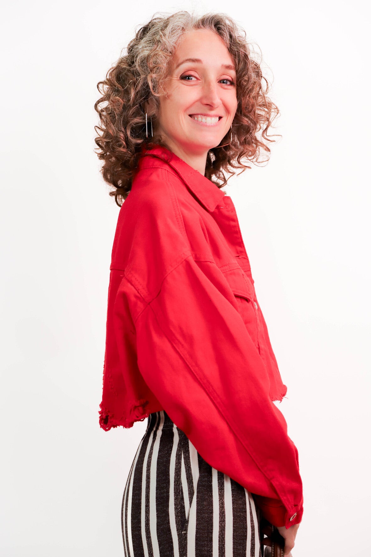 Veste courte rouge Taille S