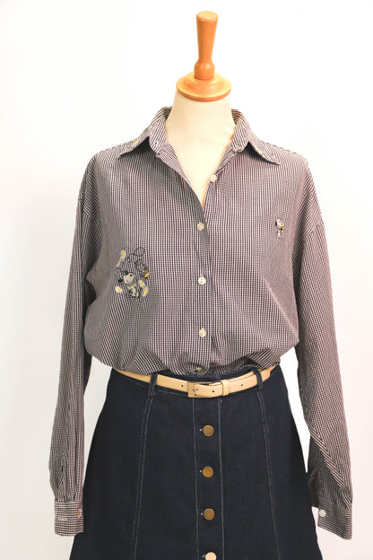 Chemise vichy bleu Snoopy Peanuts Taille L