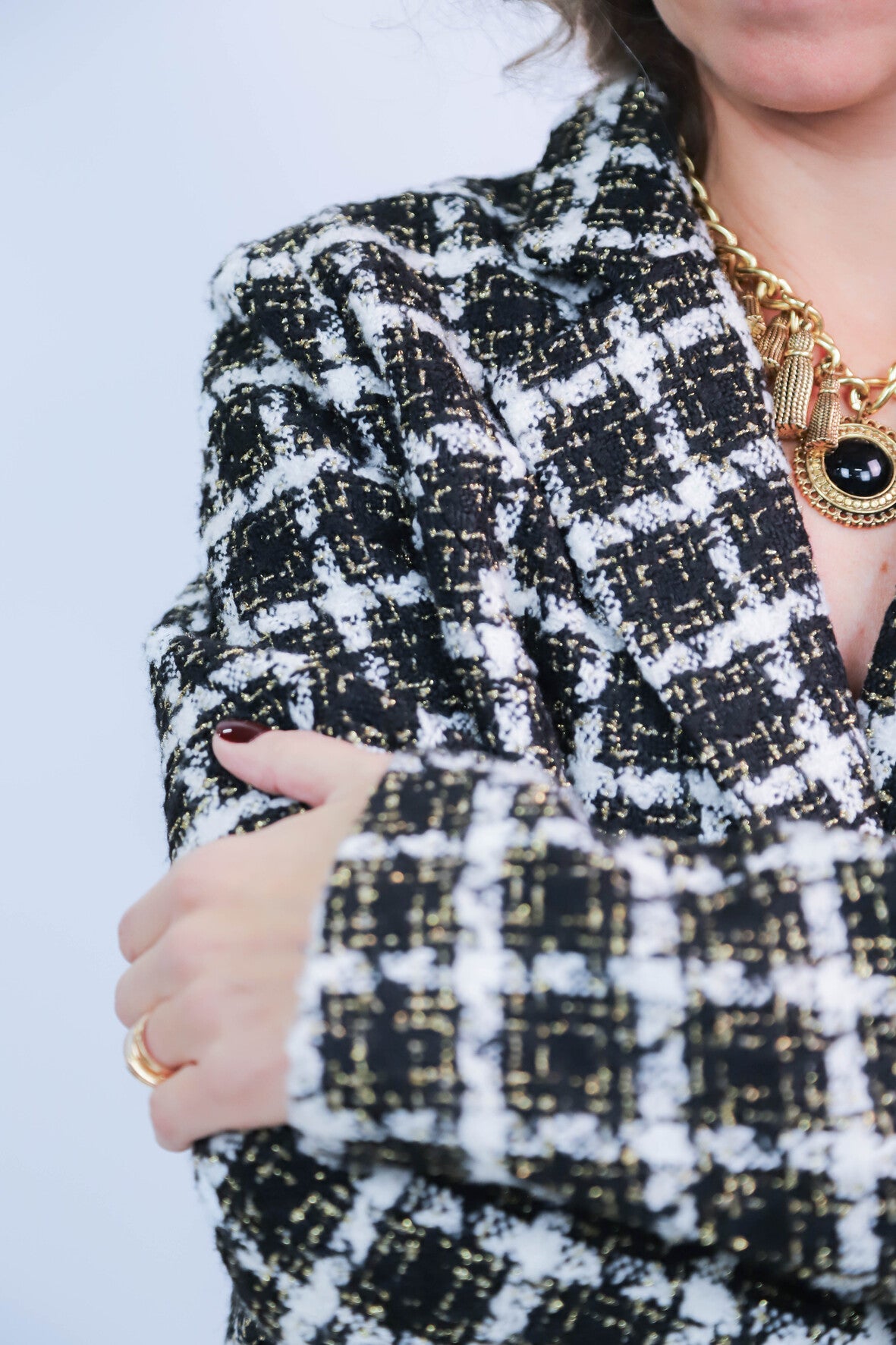 Blazer noir et blanc Lulumary Taille L