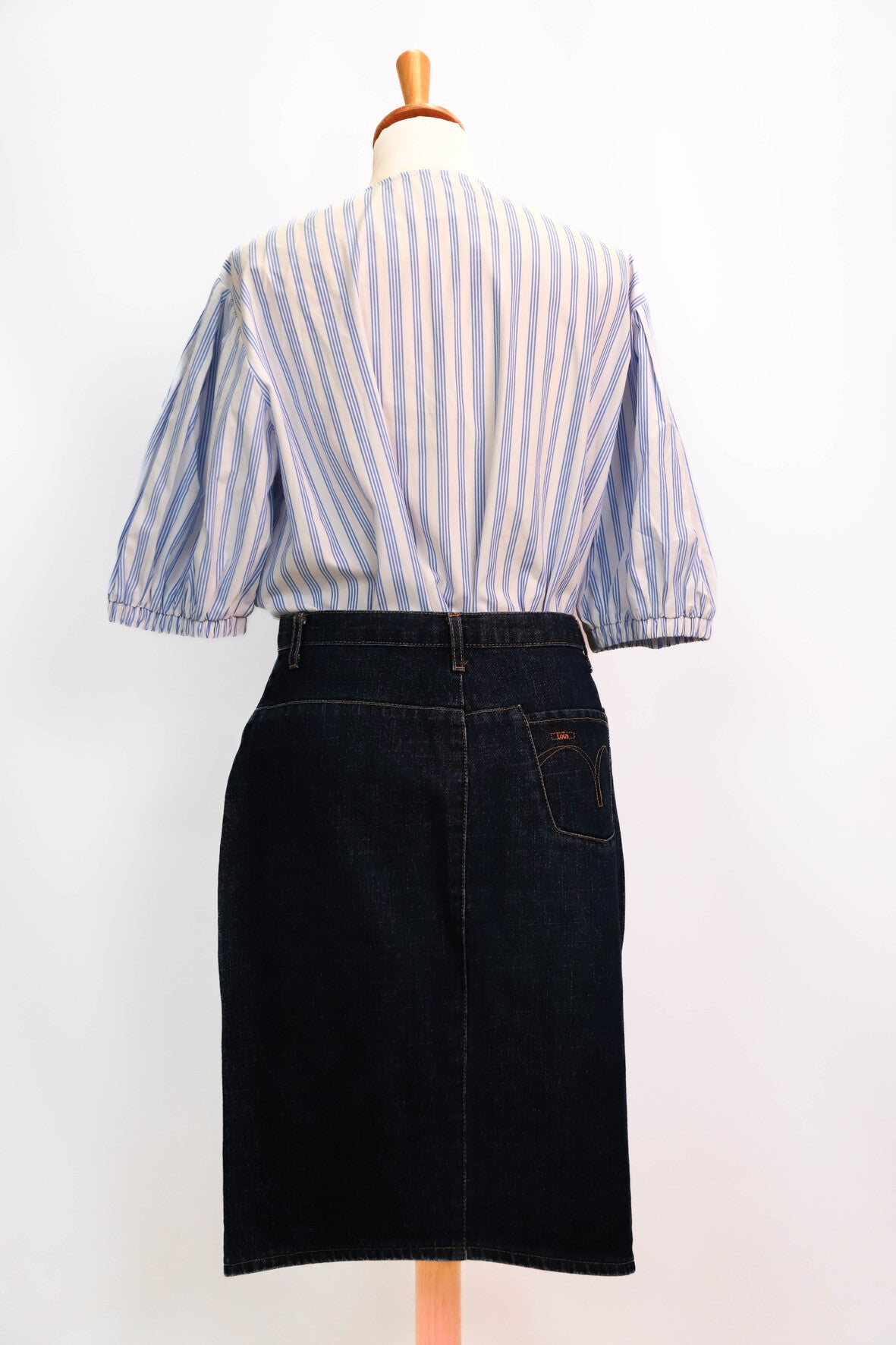 Chemise rayée bleue et blanche East Trend taille L