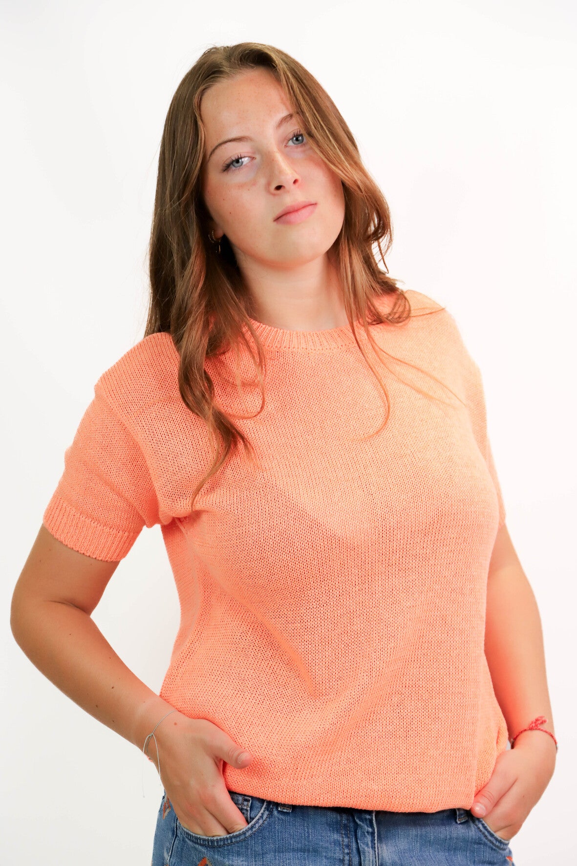 Pull fin orange Compagnie des aventures Taille XL