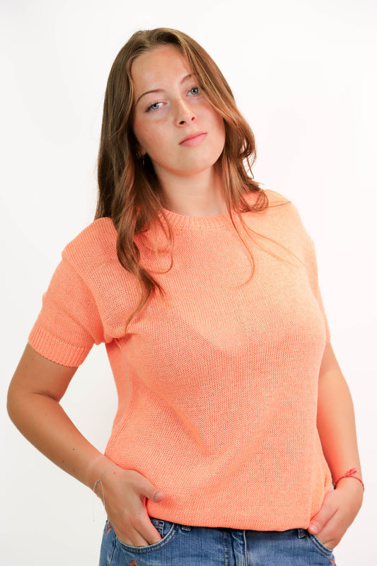Pull fin orange Compagnie des aventures Taille XL