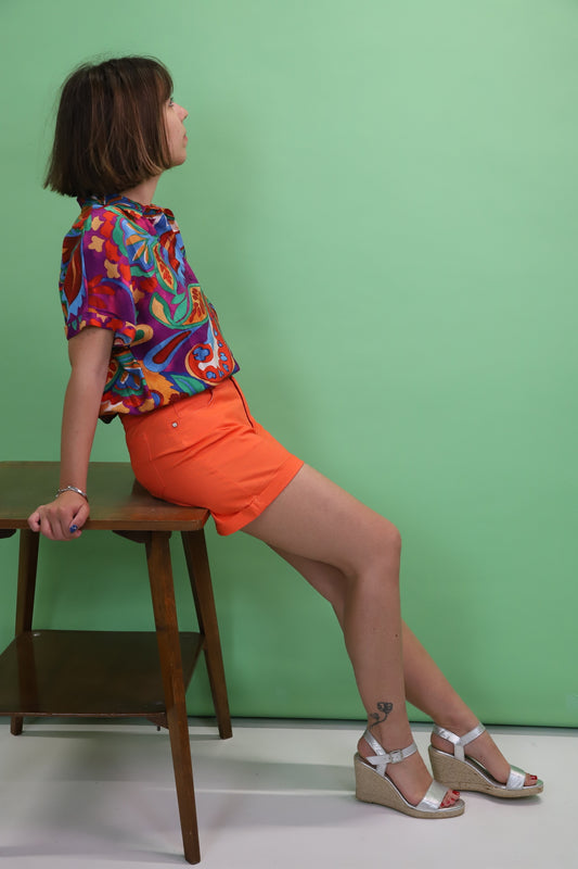 Short orange Sarah John Taille S NEUF