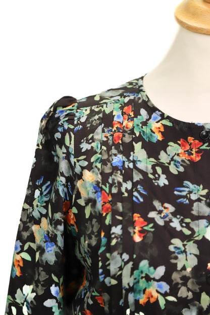 Robe noire fleurie Ekyog Taille XS - NEUF