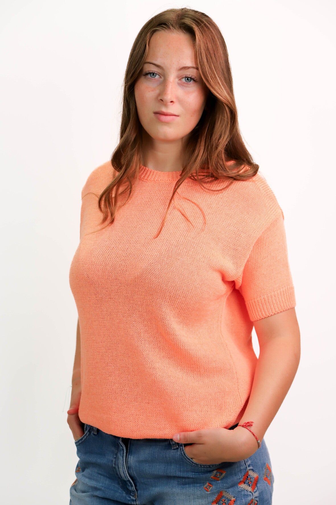 Pull fin orange Compagnie des aventures Taille XL