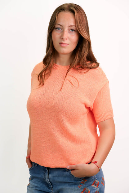 Pull fin orange Compagnie des aventures Taille XL