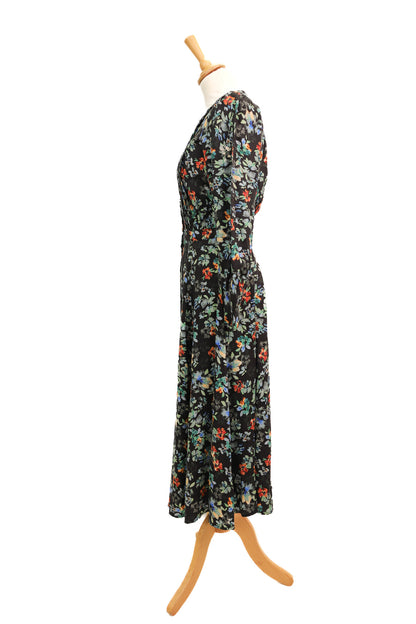 Robe noire fleurie Ekyog Taille XS - NEUF