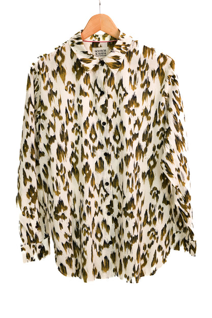 Chemise écrue et kaki Scotch et Soda Taille S