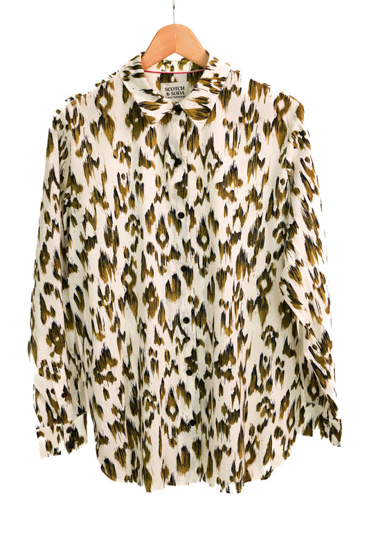Chemise écrue et kaki Scotch et Soda Taille S