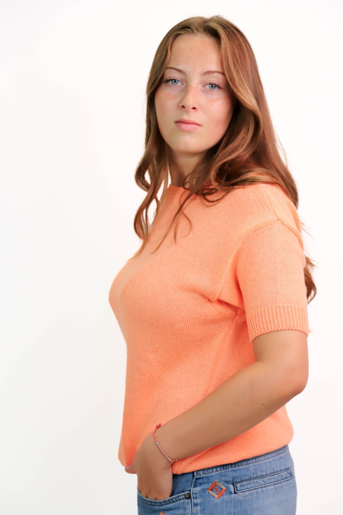 Pull fin orange Compagnie des aventures Taille XL