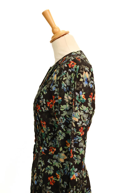 Robe noire fleurie Ekyog Taille XS - NEUF