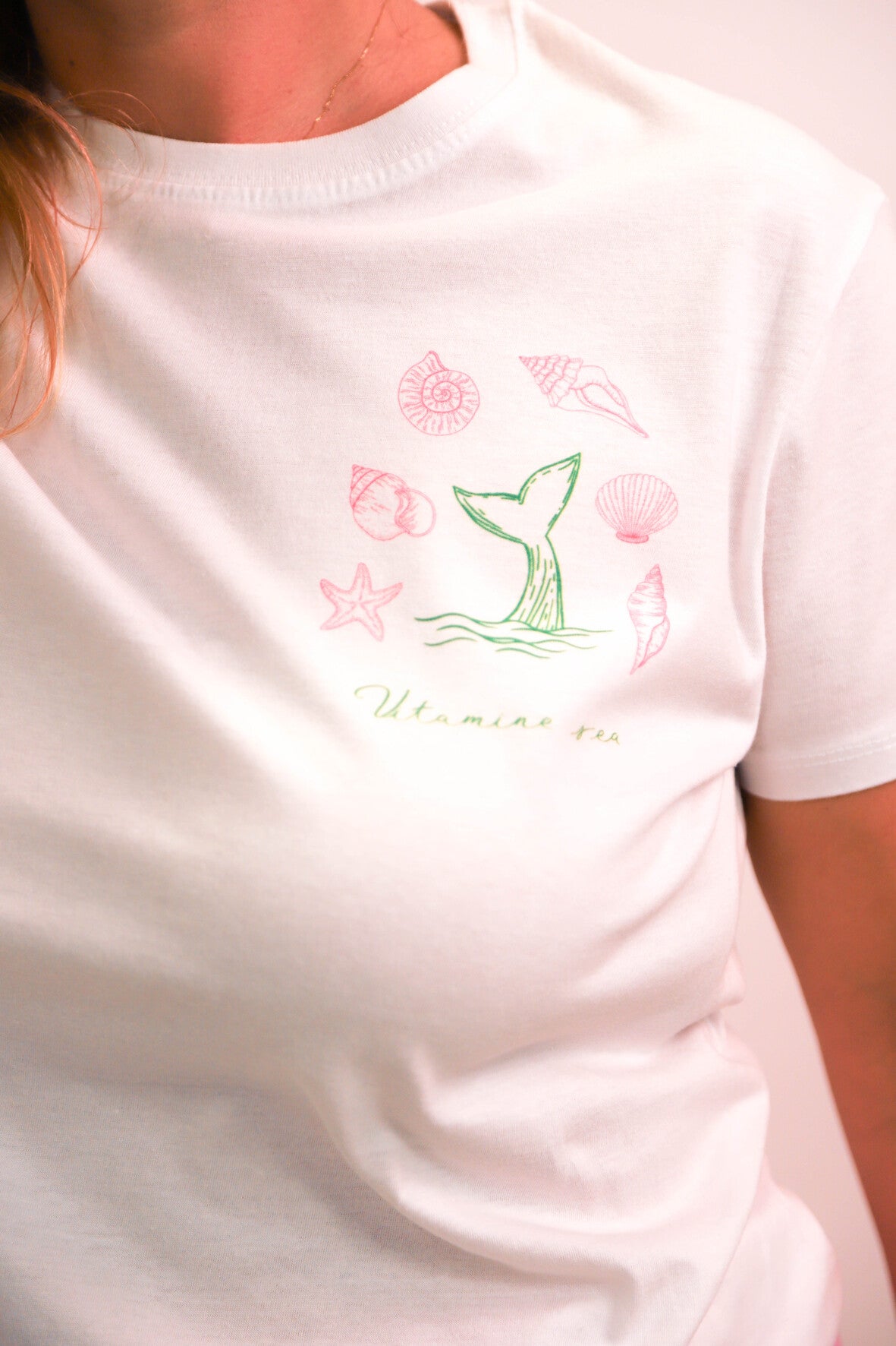 Tee-shirt Fringuette La Ligne - Vitamine Sea baleine verte