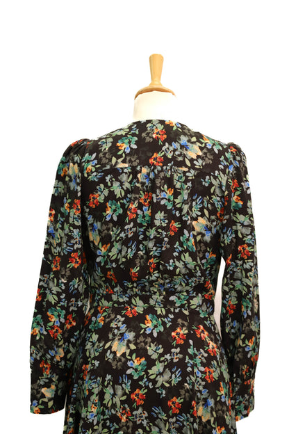 Robe noire fleurie Ekyog Taille XS - NEUF