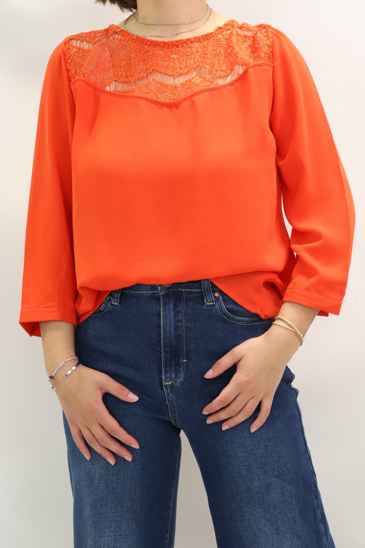 Blouse orange So Sweet Taille M-NEUF