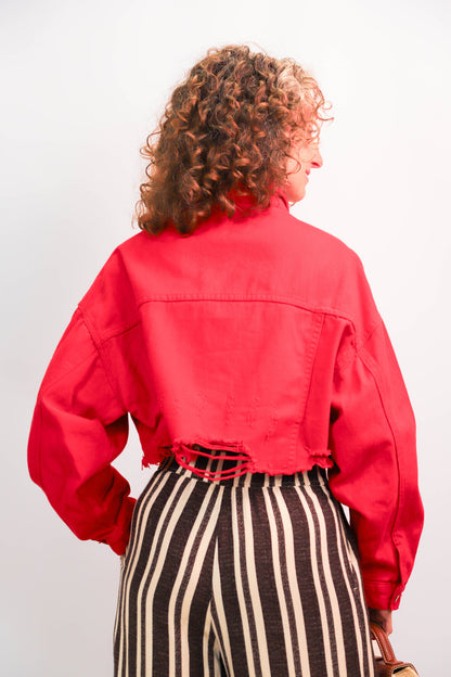 Veste courte rouge Taille S