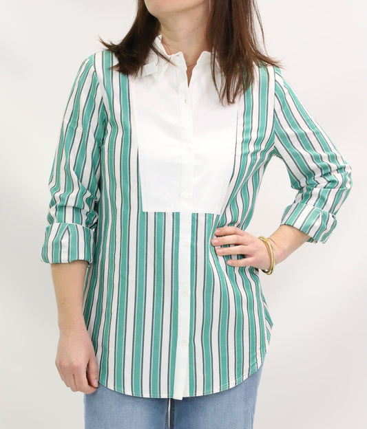 Chemise verte et blanche Claudie Pierlot Taille S - NEUF