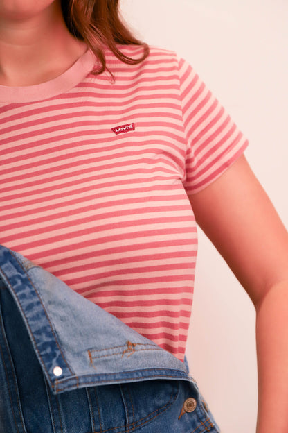 T-shirt rayé rose Levis Taille S