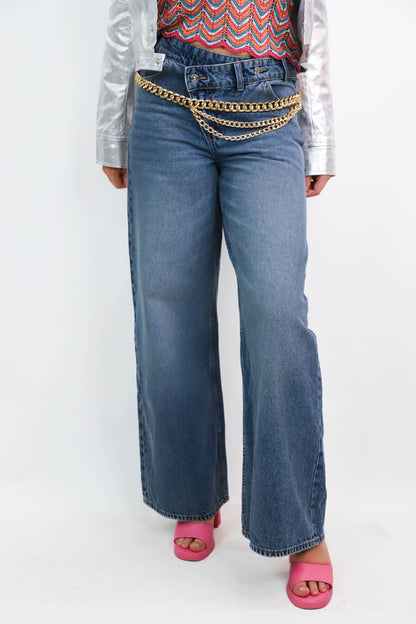 Jean large bleu Kiabi Taille S
