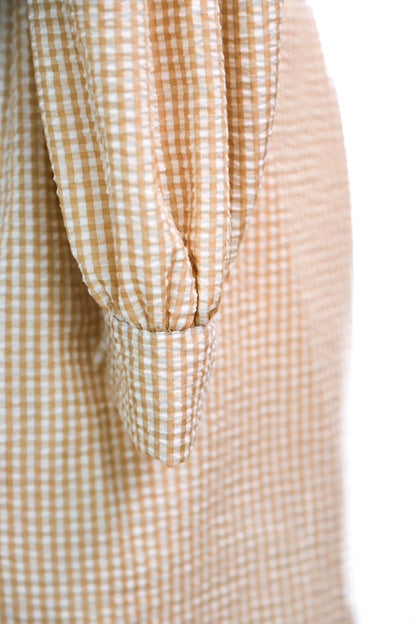 Robe vichy beige Andromède Unique - NEUF