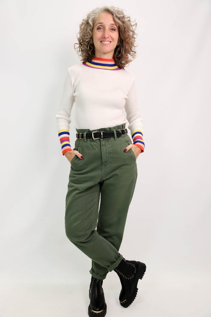 Jean kaki Zara Taille XS
