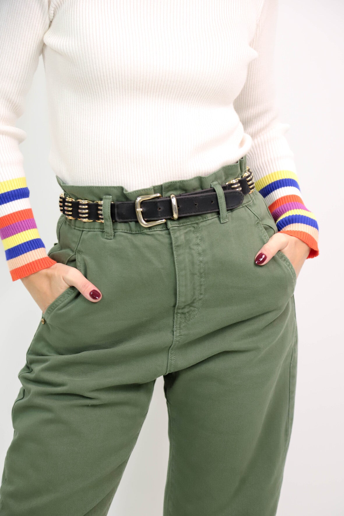 Jean kaki Zara Taille XS