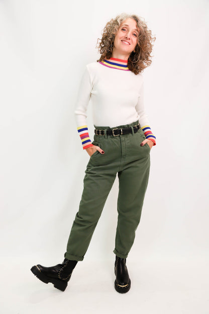 Jean kaki Zara Taille XS
