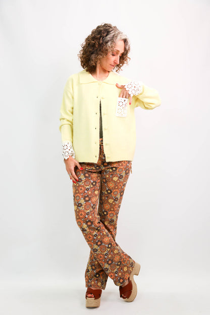 Jean fleuri marron Don't Call me Jennyfer Taille S