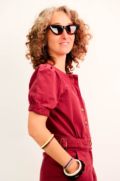Combi pantalon bordeaux Sézane Taille XS