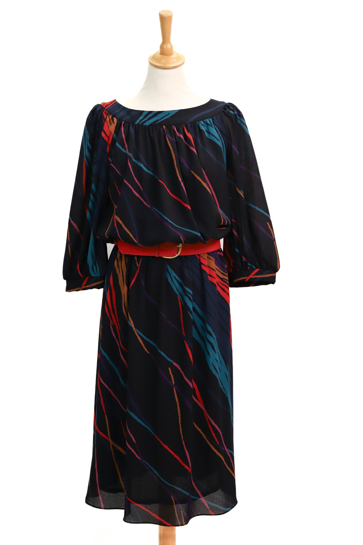 Robe noire à motif Paul Mausner Taille L