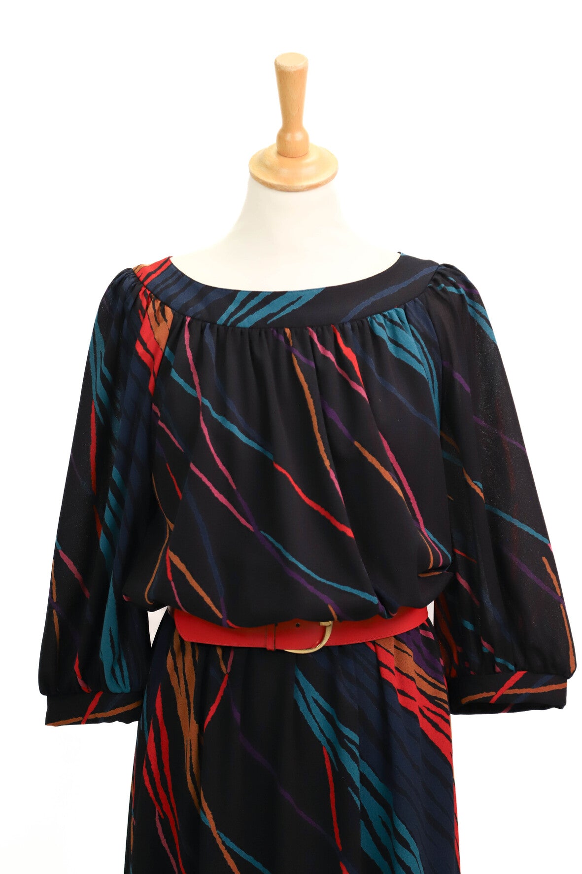 Robe noire à motif Paul Mausner Taille L