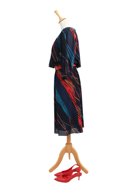 Robe noire à motif Paul Mausner Taille L