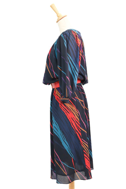 Robe noire à motif Paul Mausner Taille L