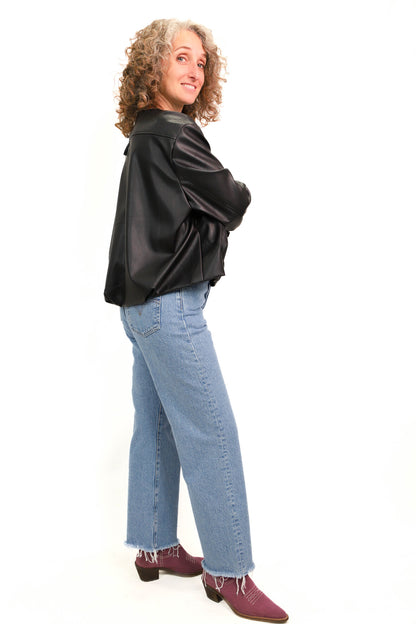 Veste simili cuir noire Drole de Copine Taille Unique - NEUF