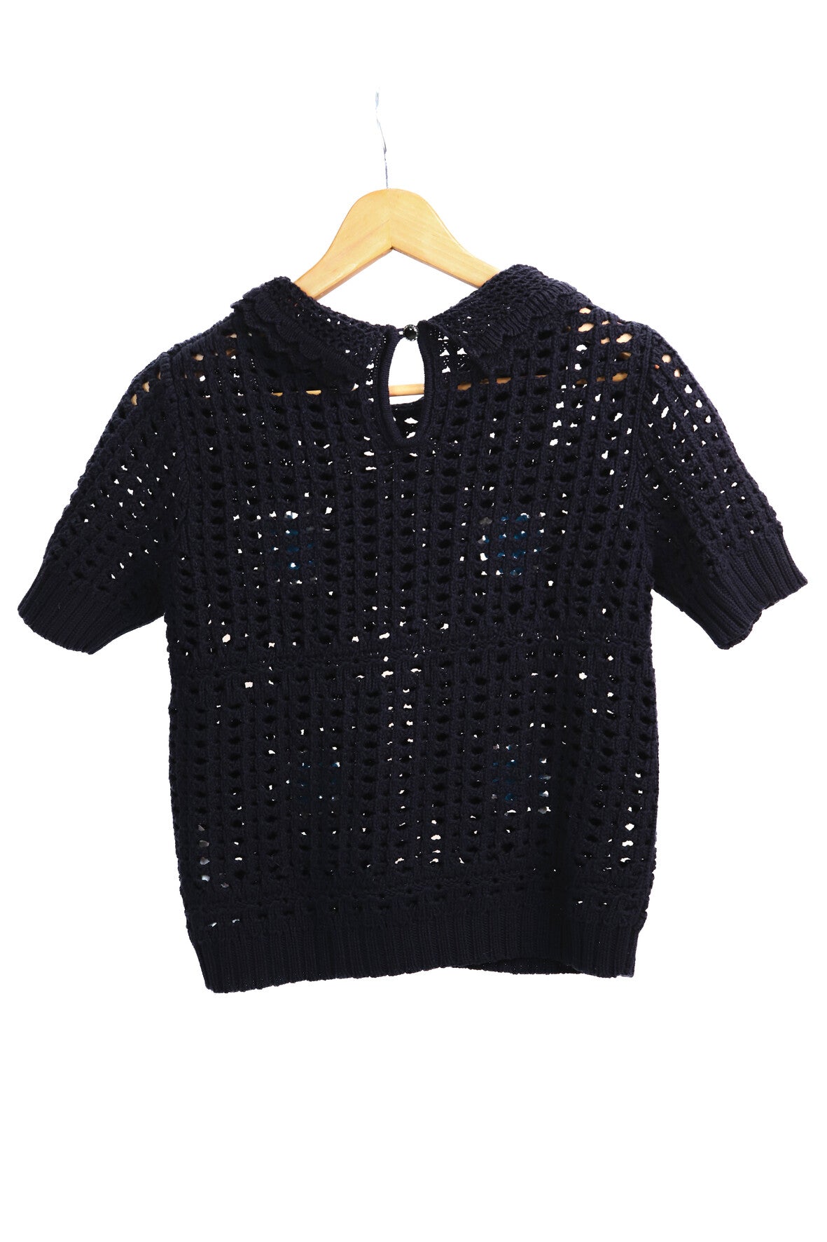 Pull en crochet bleu Claudie Pierlot Taille S