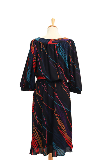 Robe noire à motif Paul Mausner Taille L