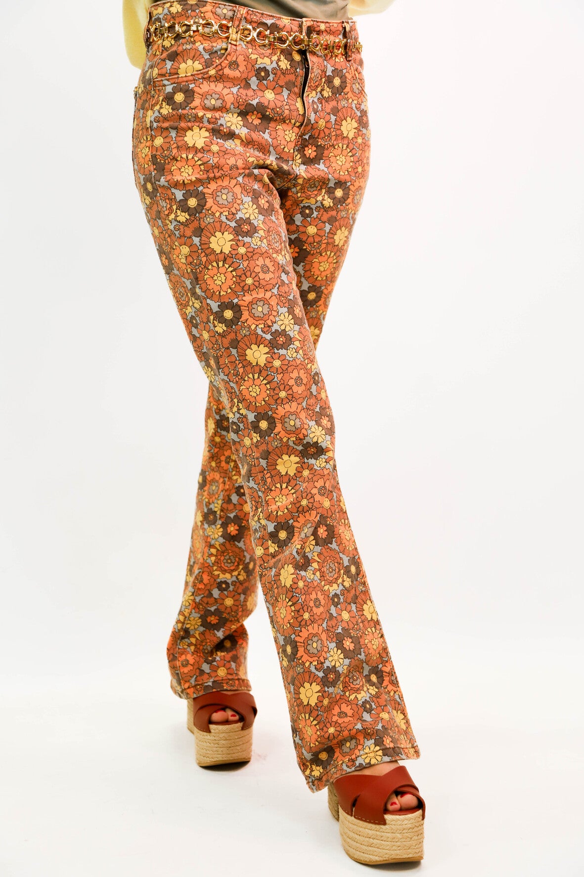 Jean fleuri marron Don't Call me Jennyfer Taille S