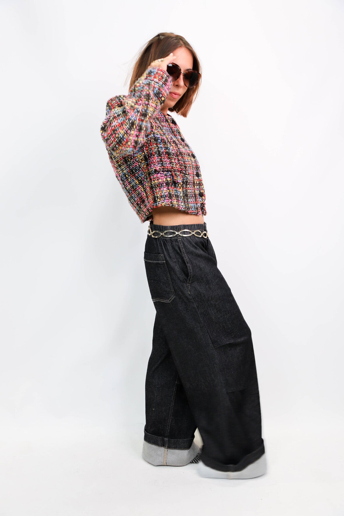 Jean baggy bleu Bershka Taille S