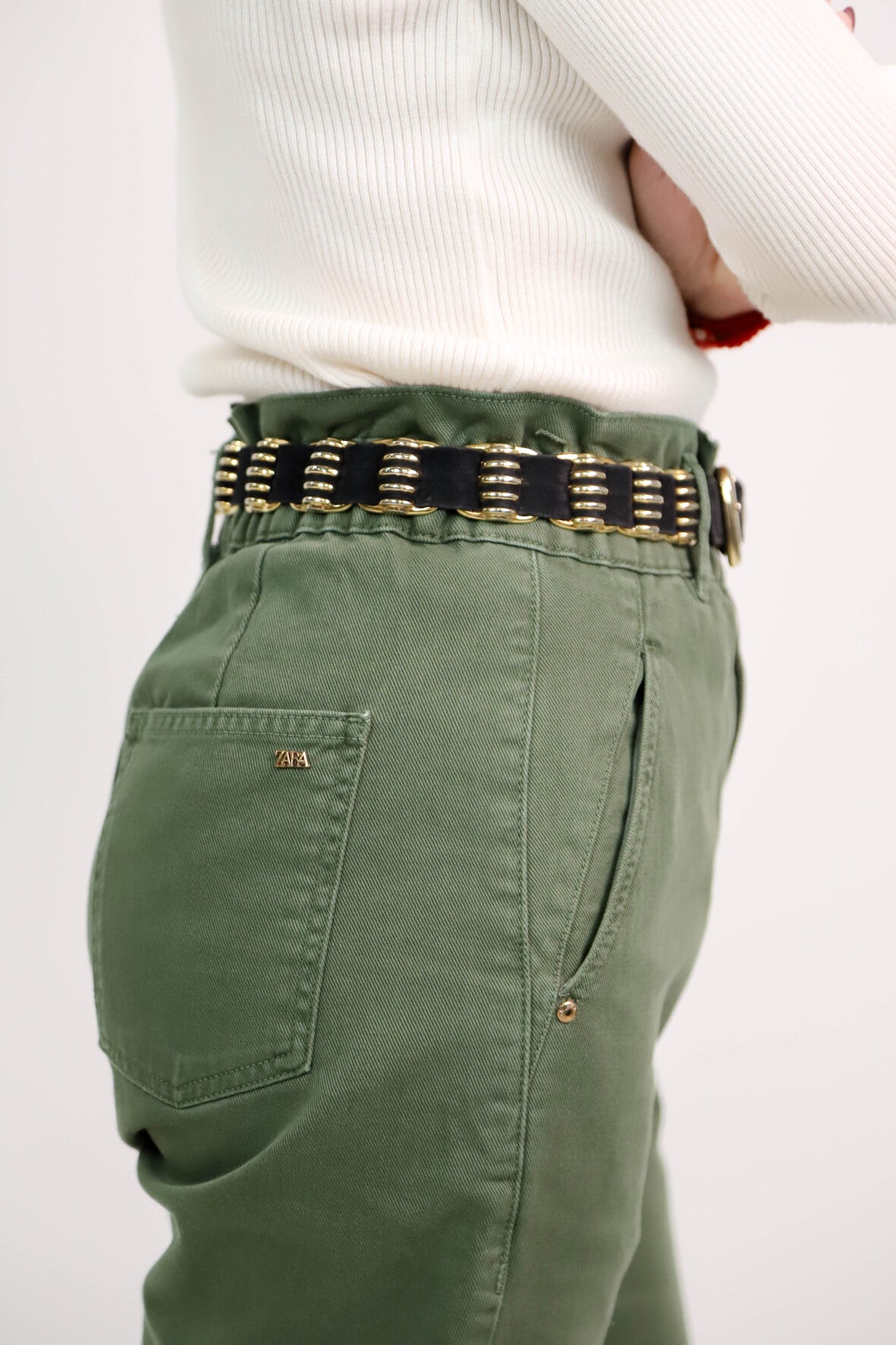 Jean kaki Zara Taille XS