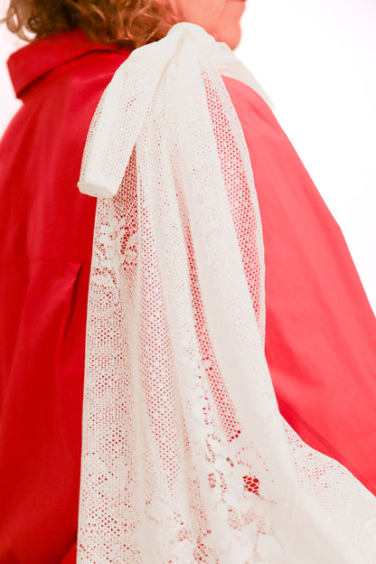 Cabas oversize en dentelle feuilles et fruits Jolie Mantille / Fringuette La Ligne